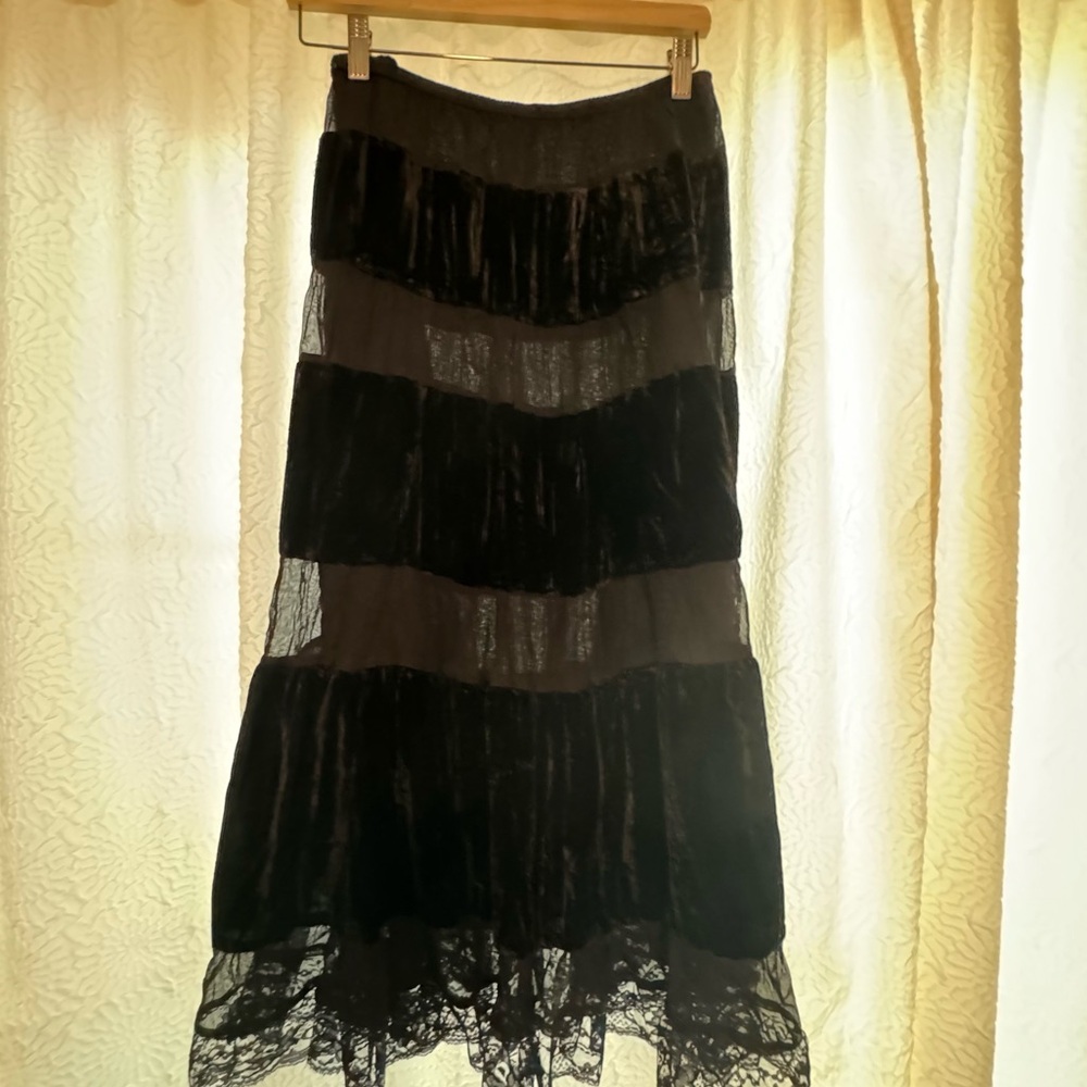 John Paul Richard Velvet Black Skirt